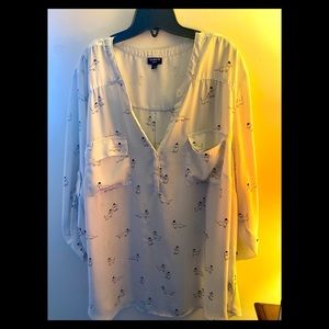 Ivory Dachshund Georgette Blouse